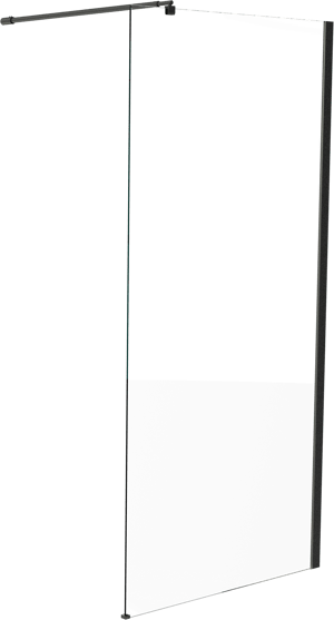 Linie Walk-In inloopdouche 90 x 200 cm helder glas mat zwart profiel