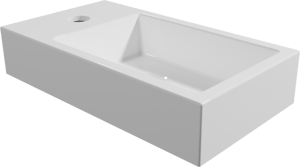 Storke Vida handenwasser 40 x 22 cm Glanzend Wit composiet marmer