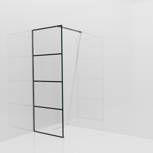 Balmani Modular inloopdouche: 80 x 200 cm, Lined, Brushed GunMetal profielen