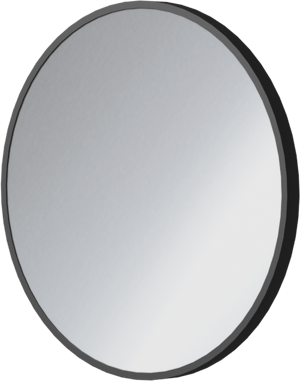 Linie Vivor Badspiegel: Rund, Schwarz, Ø 50 cm