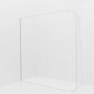 Balmani Modular inloopdouche met vaste zijwand: 180 x 200 cm, Helder glas, Hoogglans chroom profielen