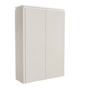 Balmani Eclips Ribs zwevende kolomkast Sandbeige 90 x 32 x 130 cm vert. sym. groef