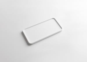 Balmani Testa plateau à cosmétiques blanc Solid Surface 25 x 14 cm