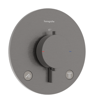 Hansgrohe Ecostat Comfort S thermostat de douche encastré 2 fonctions Brushed Black Chrome