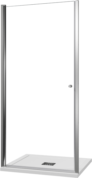 Luca Varess Kuresa douche draaideur 100 x 200 cm helder glas glanzend chroom profiel