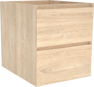 Balmani Mitra zwevende wastafelonderkast 45 x 55 cm fineer naturel eiken 2 lades