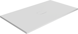 Balmani Artic douchebak 160 x 90 cm top solid mat wit