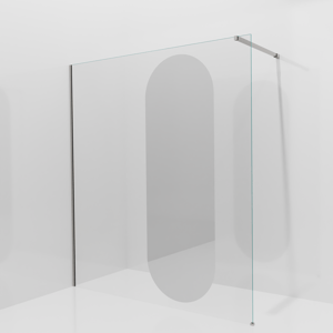 Balmani Modular inloopdouche: 180 x 200 cm, Reflex ovaal spiegelglas, Brushed Inox profielen