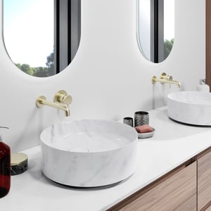 Blaufoss Round robinet de lavabo, élément encastré inclus