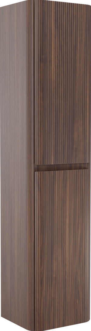 Storke Soft hängender Hochschrank Nussbaum 40 x 35 x 170 cm, Vert. Sym. Rippe