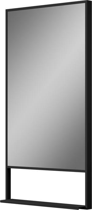 Luca Varess Bridge miroir rectangulaire noir 45 x 85 cm