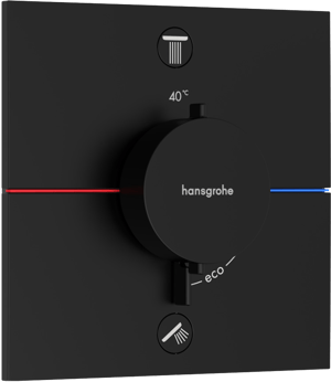 Hansgrohe Showerselect Comfort E thermostat de douche encastré 2 évacuations noir mat
