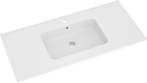 Linie Vano Einzelwaschtisch, Marmorkomposit matt, 100 x 46 cm