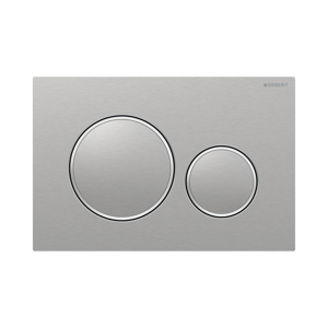 Sigma20 Betätigungsplatte verschraubbar, rund, Brushed Inox/inox glänzend für Sigma UP320 und UP720 Einbauspülkasten