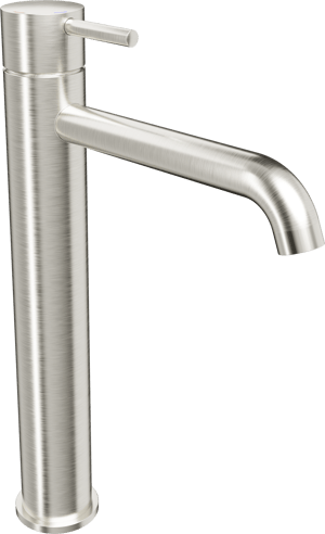 Blaufoss Round 2.0 EcoStart verhoogde wastafelkraan Brushed CoolMetal