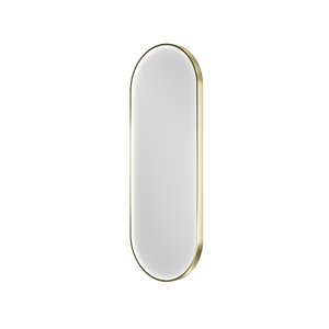 Balmani Secret miroir ovale Brushed Champagne Gold lumineux et anti-buée 45 x 120 cm