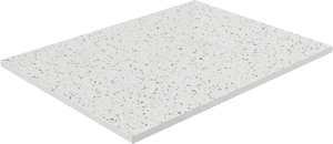 Balmani Impress douchebak 120 x 90 cm composietmarmer mat wit/zwart terrazzo rock structuur