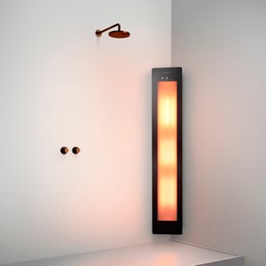 Sunshower One L Infrarot Aufputz Ecke black