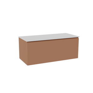 Balmani Sfera hängendes Möbelstück Set: 120 x 55 cm, Cotto, mit Stretto Einzel- oder Doppel Waschtischplatte, Solid Surface Weiß matt