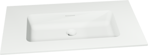 Storke Mata enkele wastafel matte Solid Surface 80 x 46 cm