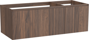 Balmani Idra meuble sous-lavabo suspendu 135 x 55 cm asymétrique gauche placage noyer 4 tiroirs