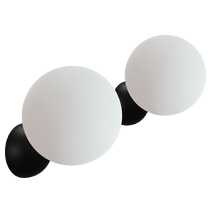 Balmani Globus LED Beleuchtung 12 cm schwarz (2er-Set)