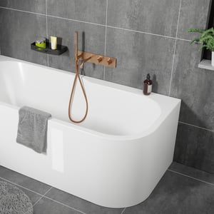 Blaufoss Round robinet de baignoire éncastré, élément encastré inclus