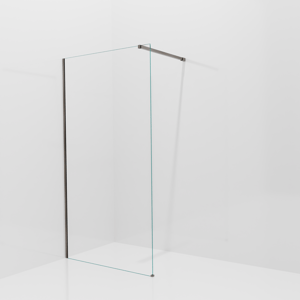 Balmani Modular inloopdouche: 110 x 200 cm, Helder glas met coating, Brushed GunMetal profielen