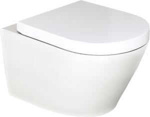 Luca Varess Calibro wc suspendu satin blanc sans rebord
