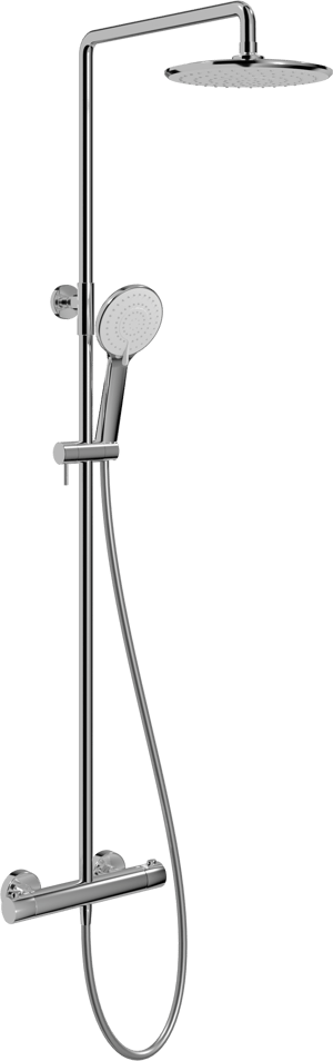 Linie Neptunus set de douche de pluie robinet thermostatique chrome