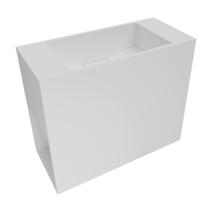 Balmani Style lave-mains 45 x 20 cm Mat Wit Solid Surface