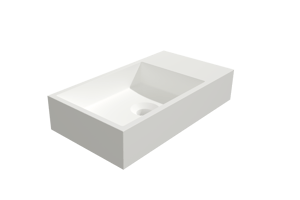 Storke Fada handenwasser 40 x 22 cm Mat Witte Solid Surface