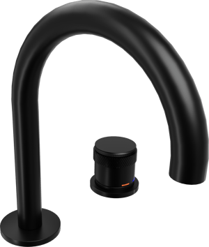 Blaufoss Pavilion Curve robinet de lavabo noir mat