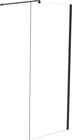 Linie Walk-In douche à l'italienne 140 x 200 cm verre transparent avec bande matte profil chrome brillant