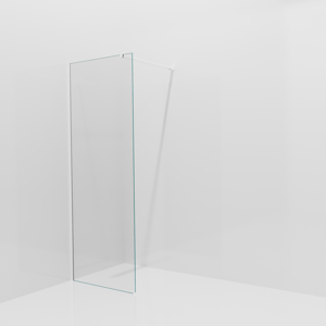 Balmani Modular Walk-In Dusche: 80 x 200 cm, Klarglas, Profil Weiß matt