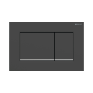 Sigma20 Betätigungsplatte, eckig, schwarz matt/chrom glänzend für Sigma UP320 und UP720 Einbauspülkasten