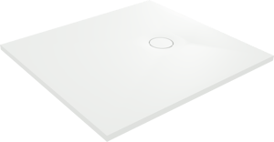 Balmani Lago Duschwanne: 110 x 80 cm, Solid Surface, Weiß matt