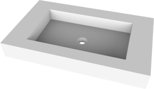 Balmani Modus Einzelwaschtisch, Solid Surface matt, 90 x 55 cm