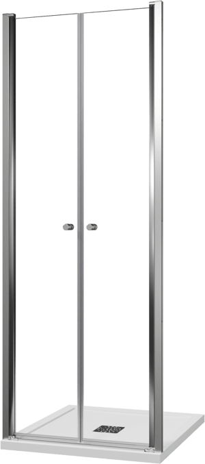 Luca Varess Kuresa douche pendeldeur 80 x 200 cm helder glas glanzend chroom profiel