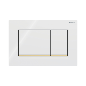 Sigma20 plaque de commande carrée, blanc brillant/or brillant pour Sigma UP320 ou UP720 bâti-support