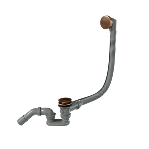 Santeg Unibath Flat siphon de baignoire avec trop-plein 70 cm Or rose brossé