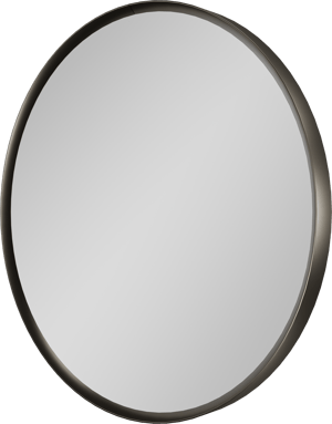 Balmani Auro ronde toiletspiegel Brushed GunMetal Ø 35 cm