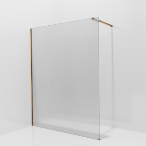 Balmani Modular inloopdouche: 160 x 200 cm, Ribs met coating, Brushed Rosegold profielen