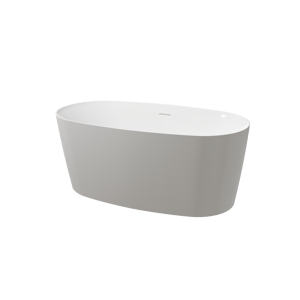 Luca Varess Sutilo Freistehende Badewanne: 140 x 70 cm, Acryl, Weiß Glänzend