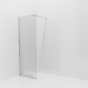 Balmani Modular inloopdouche: 80 x 200 cm, Ribs met coating, Brushed Champagne Gold profielen