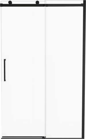 Luca Varess Boltano Dusche Schiebetür 120 cm x 200 cm Klarglas matt Schwarz profil