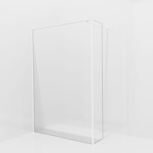 Balmani Modular inloopdouche met vaste zijwand: 140 x 200 cm, Ribs met coating, Mat witte profielen