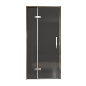Balmani Senses Design porte pivotante à gauche 100 cm x 210 cm verre fumé, Profil chrome