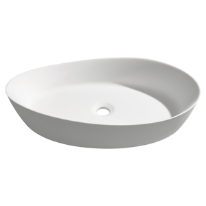 Balmani Jezi waskom mat witte solid surface ovaal 54 x 34 cm