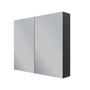 Linie Montro armoire de toilette 90 x 75 cm Noir Mat